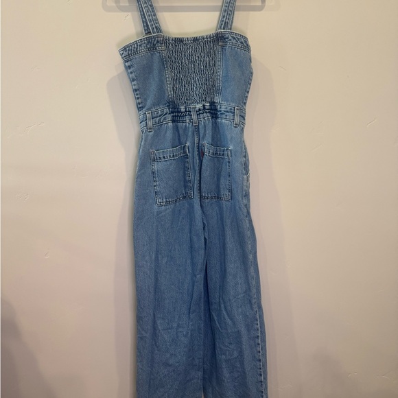 Levi’s Strauss Light Blue Denim Overalls Wide Leg Jumpsuit XS - Picture 8 of 8